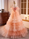 Vintage Ball Gown Short Sleeves Ruffles Sweet 16 Dresses HZ1024