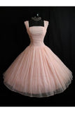 Modest Ball Gown Straps Tulle Birthday Outfits Homecoming Dress HZ1024
