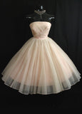 Ball Gown Strapless Short Tulle Homecoming Gown Hoco Dress HZ1024