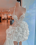 Vintage Sheath One Shoulder White Tulle Homecoming Dress 18th Birthday Outfits HZ1024