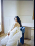 Vintage Ball Gown Off The Shoulder White Wedding Dress With Short Sleeves HZ1024