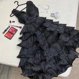 Simple Ball Gown Straps Hot Pink knee Length Ruffles Homecoming Dresses HZ1024