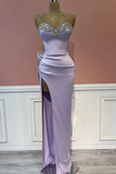 Gorgeous Sweetheart Beadings Prom Dress With Side Slit HZ1024