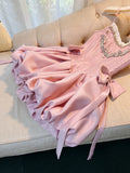 Cute A line Spaghetti Straps Short Pink Homecoming Dresses Cocktail Dress HZ1024