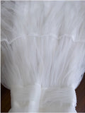 Sexy A Line Spaghetti Straps Sleeveless Tulle White Prom Dresses HZ1024