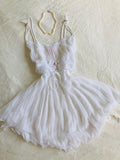 Cute A line Spaghetti Straps White Short Homecoming Dresses Cocktail Dress With Lace HZ1024