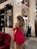 Sexy A Line Straps Short Red Homecoming Dresses 21st Birthday Outfit HZ1024