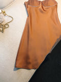 Simple A Line Straps Brown Short Homecoming Dresses 18th Birthday Outfit HZ1024