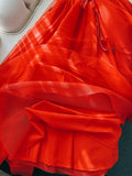 Modest A Line Spaghetti Straps Tulle Red Homecoming Dresses Birthday Outfits HZ1024