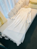 Modest Sheath Scoop Ivory Long Sleeves Prom Dress Formal Dresses HZ1024