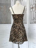 Sexy A line Spaghetti Straps Leopard Homecoming Dresses Short Birthday Outfits HZ1024