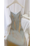 Gorgeous Mermaid Spaghetti Straps Long Prom Dresses Evening Dress HZ1024