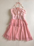 20th Birthday A line Halter Pink Chiffon Layers Homecoming Dresses Short Party Dress HZ1024