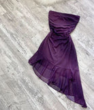 16th Birthday High Low Strapless Grape Homecoming Dresses Short Mini Party Dress HZ1024