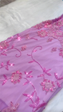 Vintage A Line Spaghetti Straps Pink Lace Floor Length Prom Dresses Beads Evening Dress HZ1024