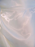 Chic High Low Spaghetti Straps Sleeveless White Satin Wedding Dresses With Ruffles HZ1024