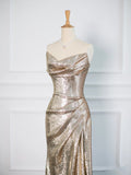 Pretty Mermaid Sweetheart Sequin Long Prom Dresses Party Evening Dress HZ1024