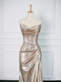 Pretty Mermaid Sweetheart Sequin Long Prom Dresses Party Evening Dress HZ1024