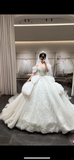 Vintage Ball Gown Off The Shoulder Satin Tulle Applique With Veil Long Wedding Dresses HZ1024