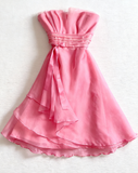 Cute A Line Strapless Satin Chiffon Short Homecoming Dress 18th Birthday Outfits HZ1024