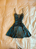 Pretty A Line Spaghetti Straps Satin Beads Short Homecoming Dress 16th Birthday Outfits HZ1024