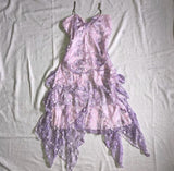 Lilac A Line Spaghetti Straps Lace Tiered Short Homecoming Dress 17th Birthday Outfits HZ1024