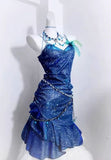 Shiny Mermaid Spaghetti Straps Satin Sequin Short Homecoming Dress 17th Birthday Outfits HZ1024