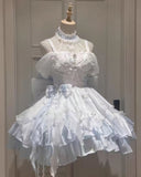 Sweet Ball Gown Spaghetti Straps Chiffon Short Homecoming Dress 17th Birthday Outfits HZ1024