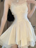 Cute A Line Spaghetti Straps Chiffon Short Homecoming Dress 16th Birthday Outfits HZ1024