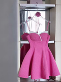 Sexy A Line Straps Pink Birthday Dress Short Homecoming Dresses HZ1024