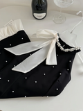 Sweet 18th Black A Line Halter Satin Beads Short Homecoming Dress Birthday Outfits HZ1024