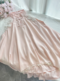 Pretty Chinese Style Halter Satin Lace Short Homecoming Dress 22th Birthday Outfits HZ1024
