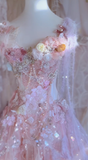 Gorgeous A Line Chiffon Tulle Sequin Beads Flower Short Homecoming Dress 18th Birthday Outfits HZ1024