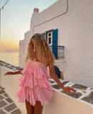 Sweet A Line Strapless Chiffon Applique Short Homecoming Dress 17th Birthday Outfits HZ1024