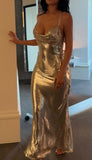 Sparkly Mermaid Spaghetti Straps Silver Sequin Long Prom Dresses Formal Dress HZ1024