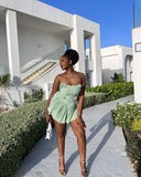 Pretty A Line Halter Satin Flower Short Homecoming Dress 18th Birthday Outfits HZ1024