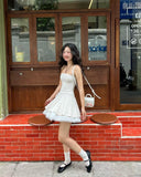 Pretty A line Strapless Satin Lace Short Homecoming Dress 19th Birthday Outfits HZ1024