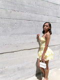 Unique A Line Strapless Satin Short Homecoming Dress 20th Birthday Outfits HZ1024