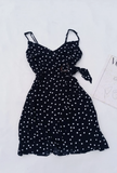 Chic A Line Halter Satin Polka Dots Short Homecoming Dress 18th Birthday Outfits HZ1024