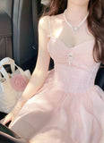 Cute A Line Spaghetti Straps Chiffon Lace Short Homecoming Dress 18th Birthday Outfits HZ1024