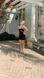 Mermaid Black Spaghetti Straps Satin Hollow Short Homecoming Dress 21th Birthday Outfits HZ1024