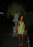 Sexy A Line V Neck Satin Laec Short Homecoming Dress 21th Birthday Outfits HZ1024