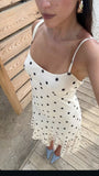 Cute A Line Spaghetti Straps Satin With Polka Dots Short Homecoming Dress 18th Birthday Outfits HZ1024