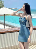 Elegant Sheath Straps Blue 18th Birthday Dress Short Homecoming Dresses HZ1024