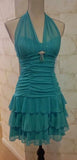 Pretty Halter A Line Chiffon Layer Short Homecoming Dress 17th Birthday Outfits HZ1024