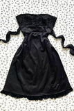 Unique A Line Strapless Black Satin Short Homecoming Dress 19th Birthday Outfits HZ1024
