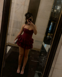 Chic A Line Halter Satin Short Homecoming Dress 19th Birthday Outfits HZ1024