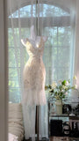 Gorgeous Mermaid V Neck Tulle Lace Short Homecoming Dress 21th Birthday Outfits HZ1024