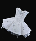 Cute White Ball Gown Sweetheart Satin Beads Short Homecoming Dress 17th Birthday Outfits HZ1024