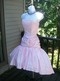 Lovely Pink Strapless A Line Satin Sequin Flower Short Homecoming Dress 17th Birthday Outfits HZ1024